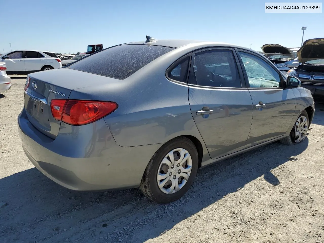 KMHDU4AD4AU123899 2010 Hyundai Elantra Blue