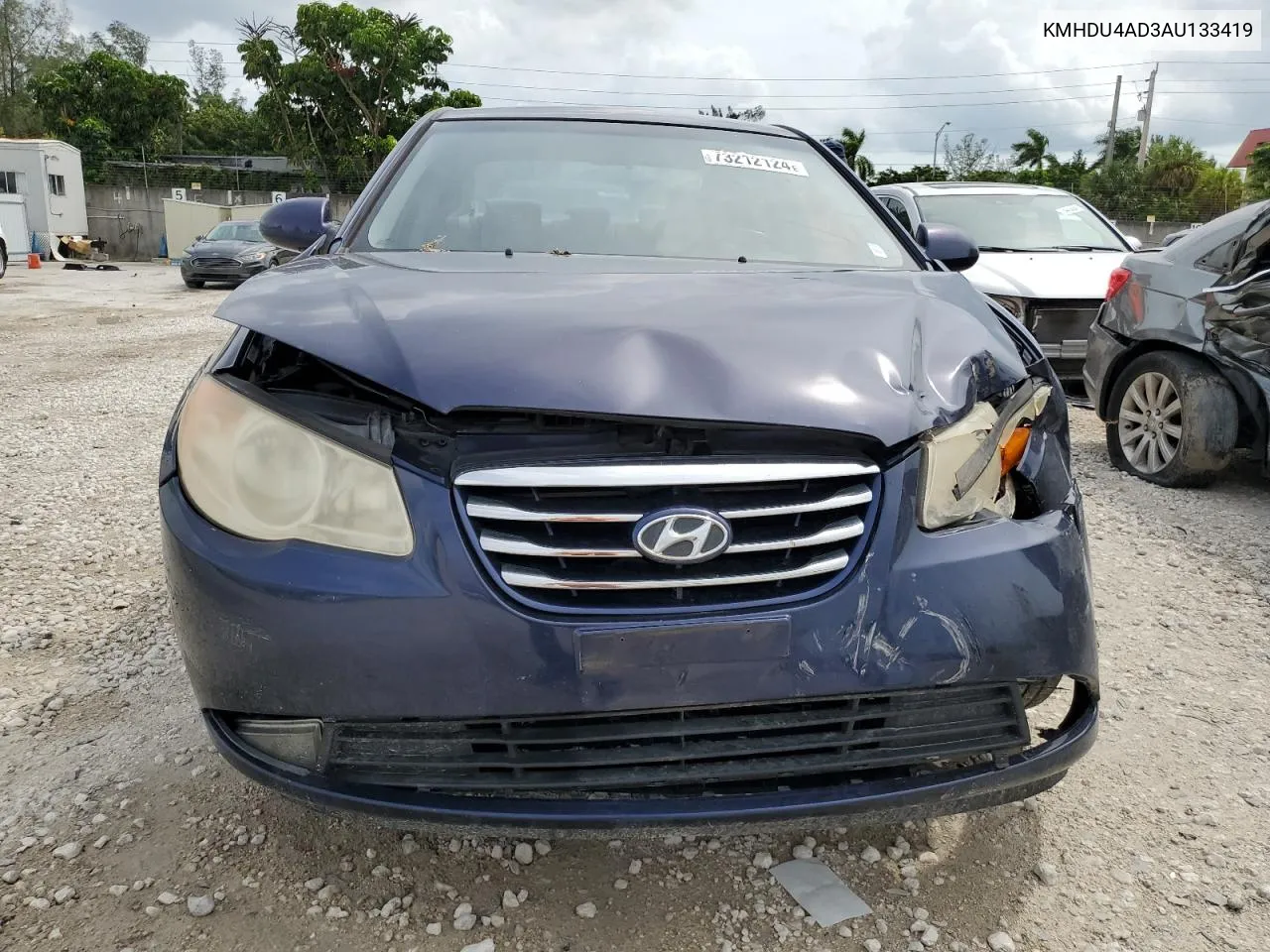 KMHDU4AD3AU133419 2010 Hyundai Elantra Blue