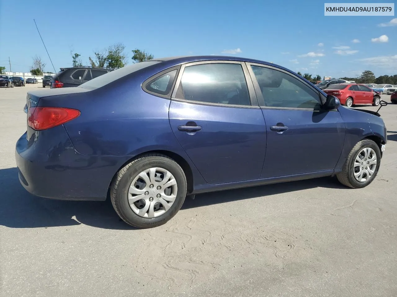 2010 Hyundai Elantra Blue VIN: KMHDU4AD9AU187579 Lot: 74170374