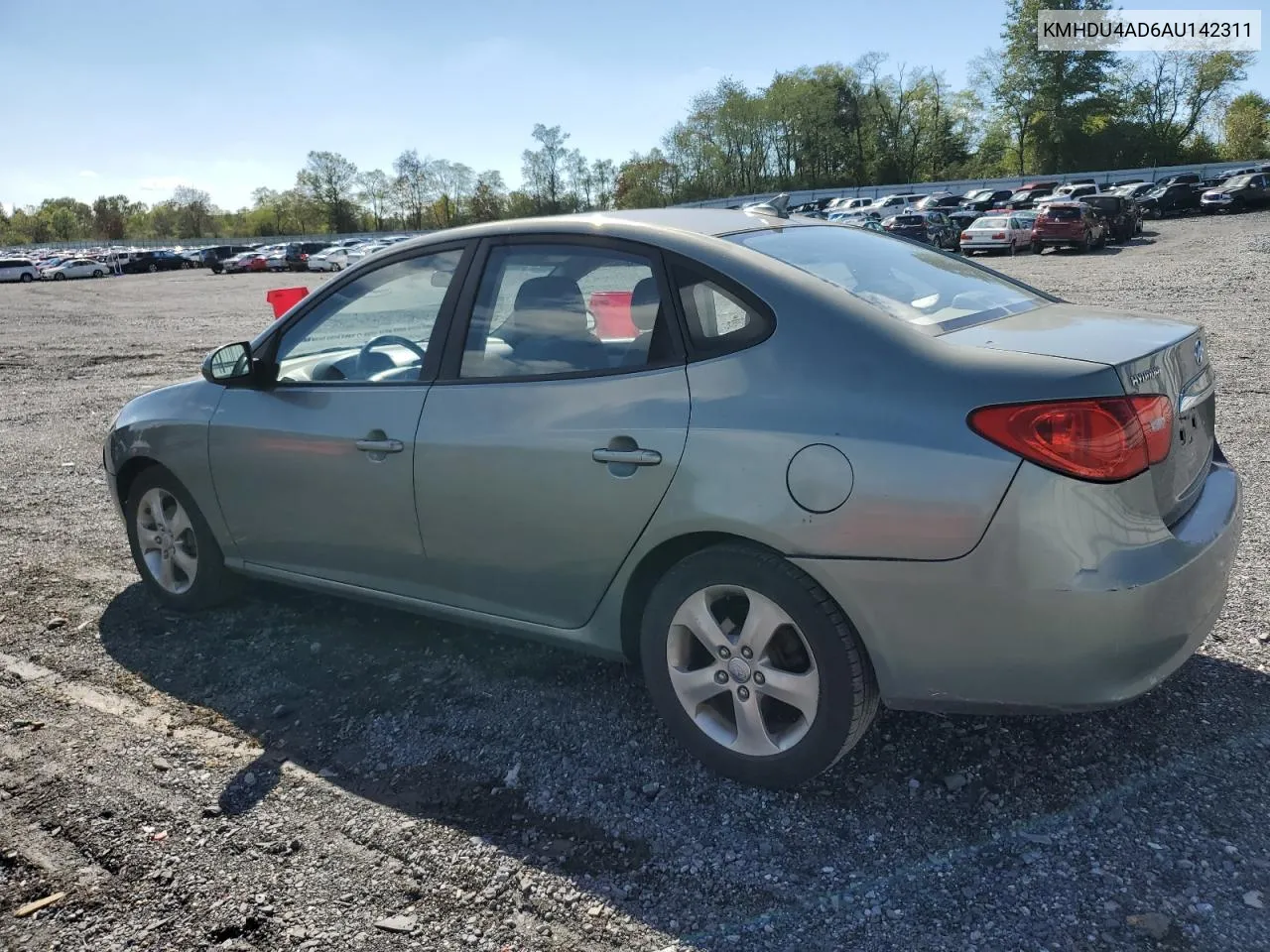 2010 Hyundai Elantra Blue VIN: KMHDU4AD6AU142311 Lot: 74353814