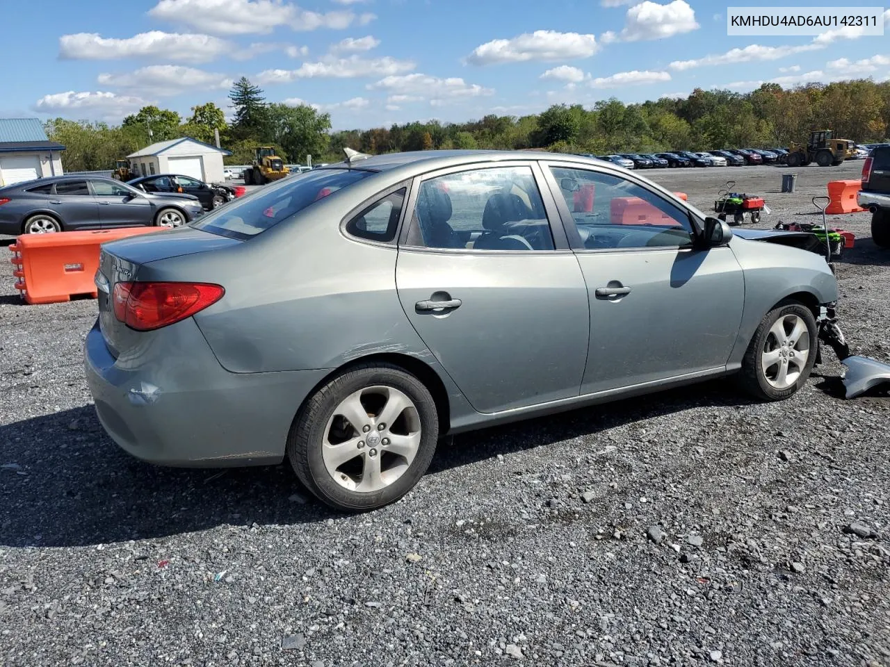 2010 Hyundai Elantra Blue VIN: KMHDU4AD6AU142311 Lot: 74353814