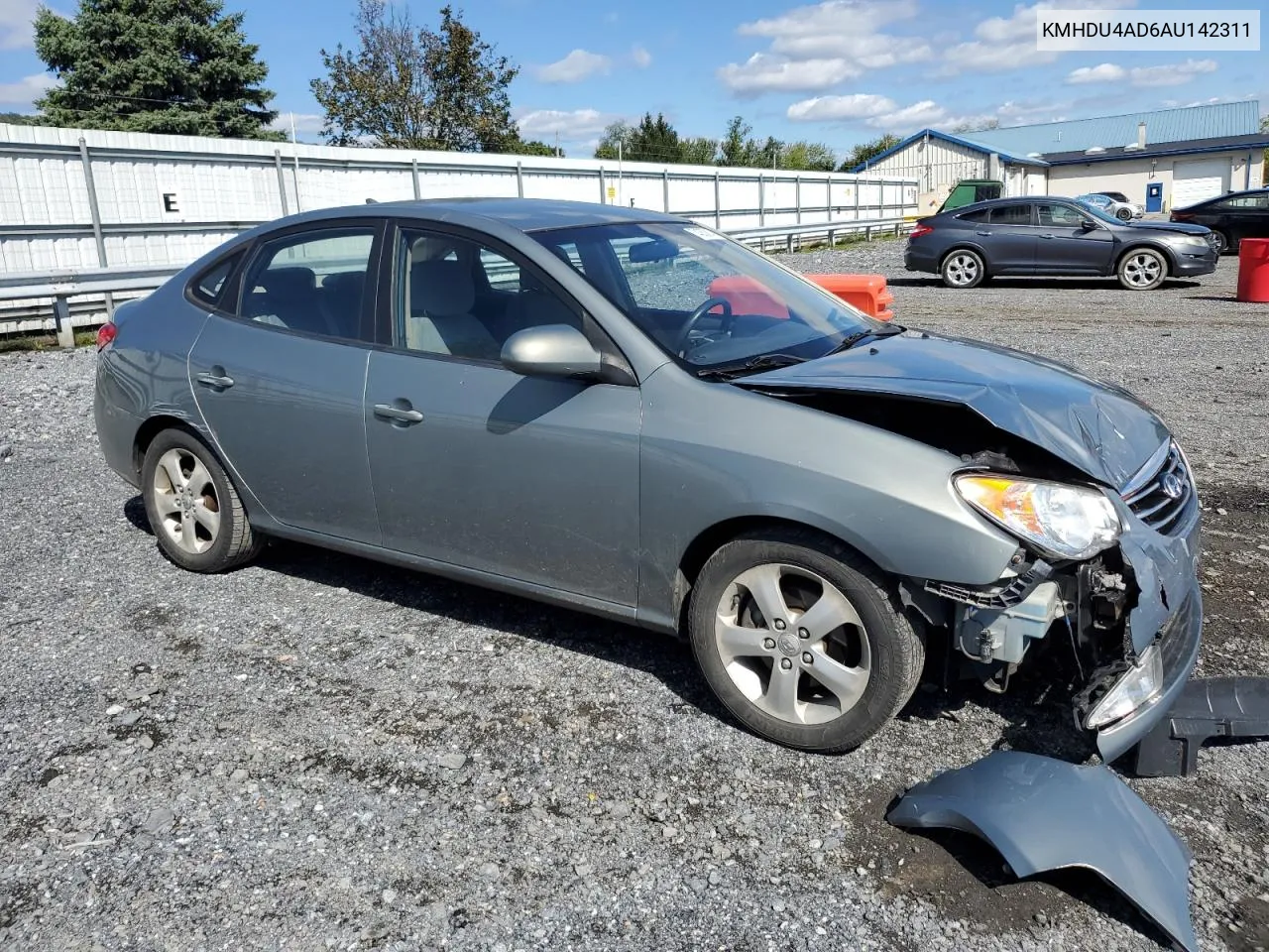 KMHDU4AD6AU142311 2010 Hyundai Elantra Blue