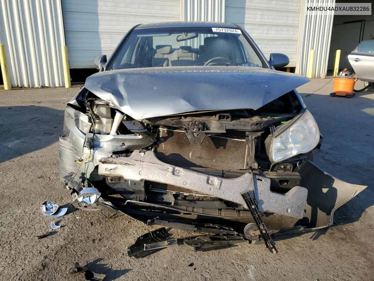 KMHDU4ADXAU832286 2010 Hyundai Elantra Blue