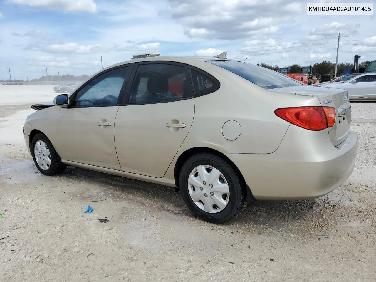 KMHDU4AD2AU101495 2010 Hyundai Elantra Blue