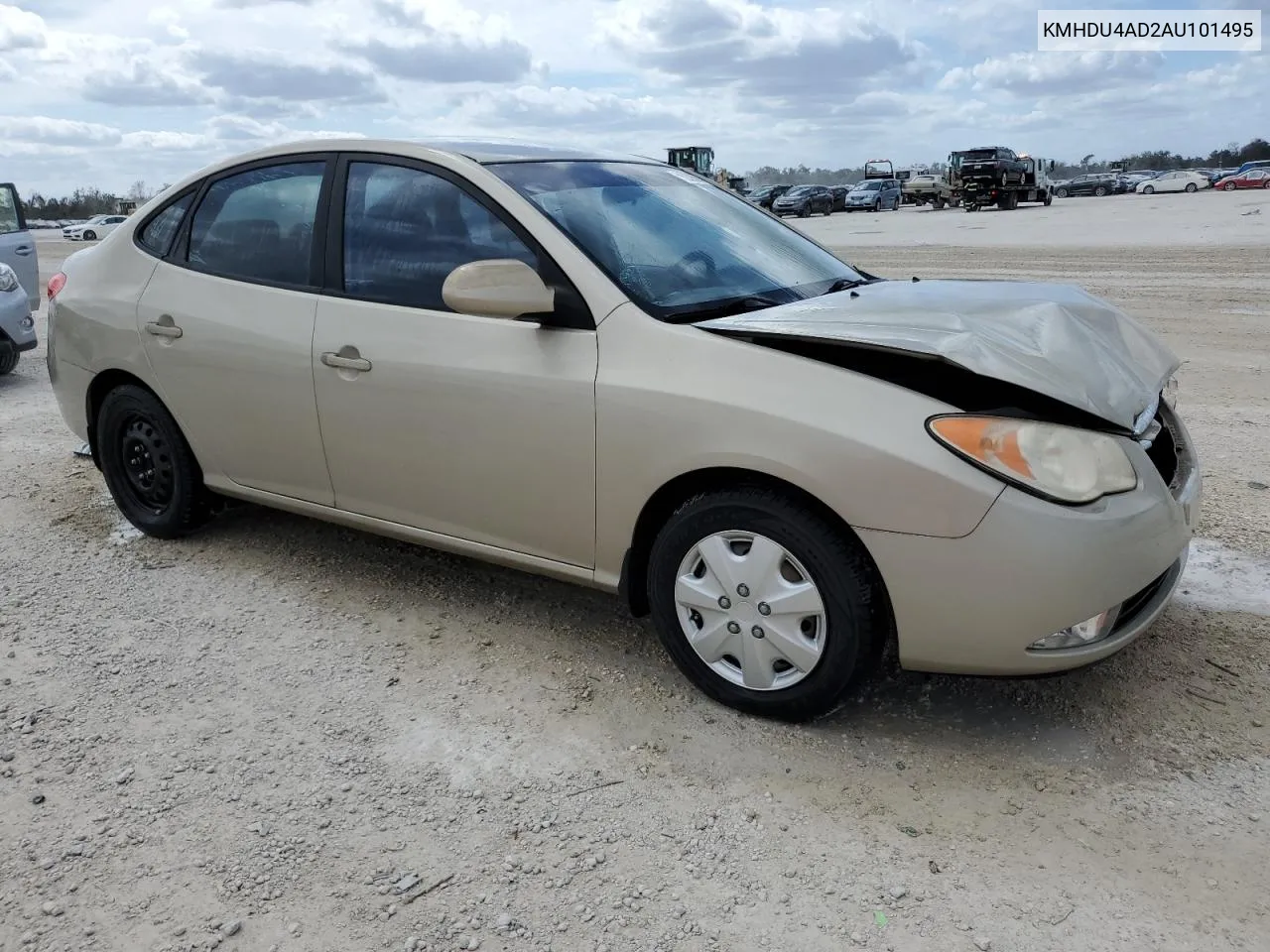 2010 Hyundai Elantra Blue VIN: KMHDU4AD2AU101495 Lot: 76239604