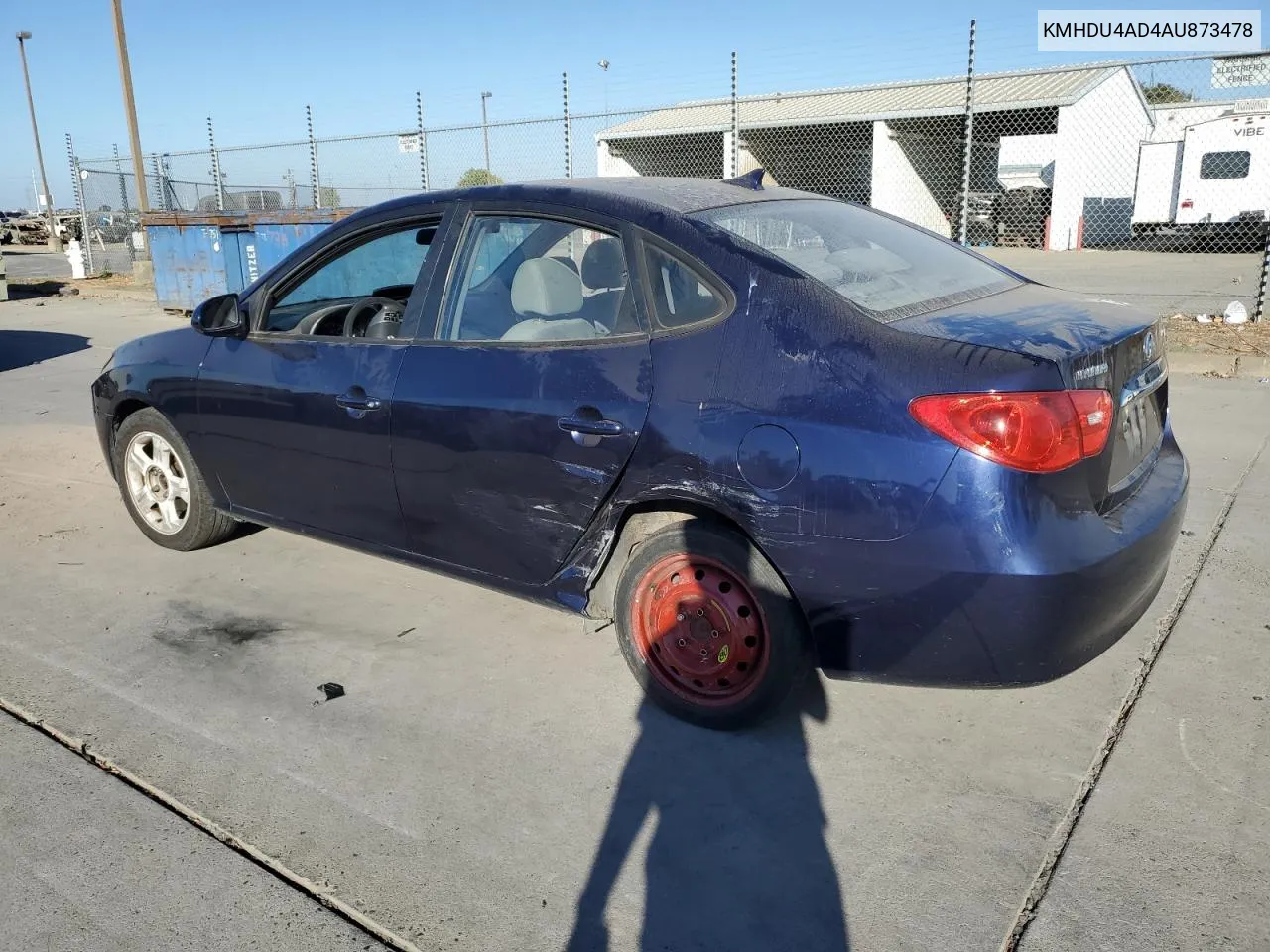 KMHDU4AD4AU873478 2010 Hyundai Elantra Blue