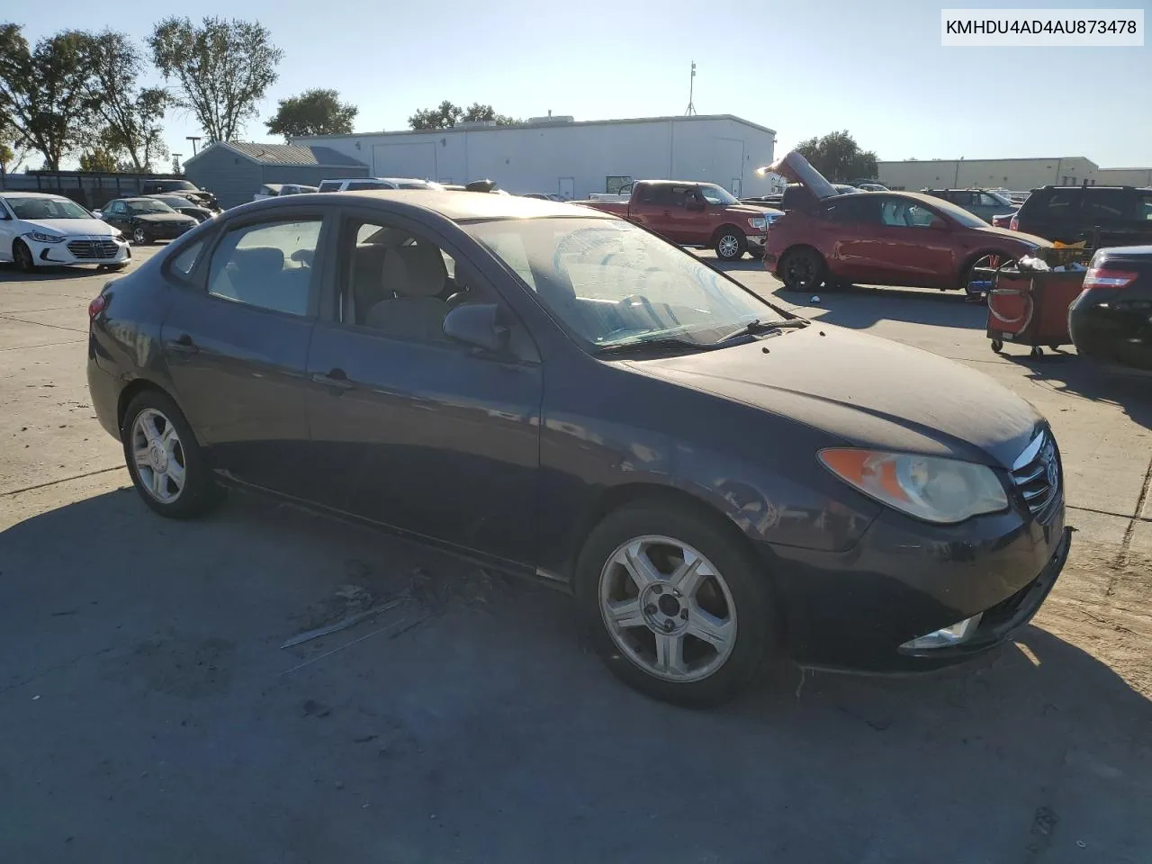 KMHDU4AD4AU873478 2010 Hyundai Elantra Blue