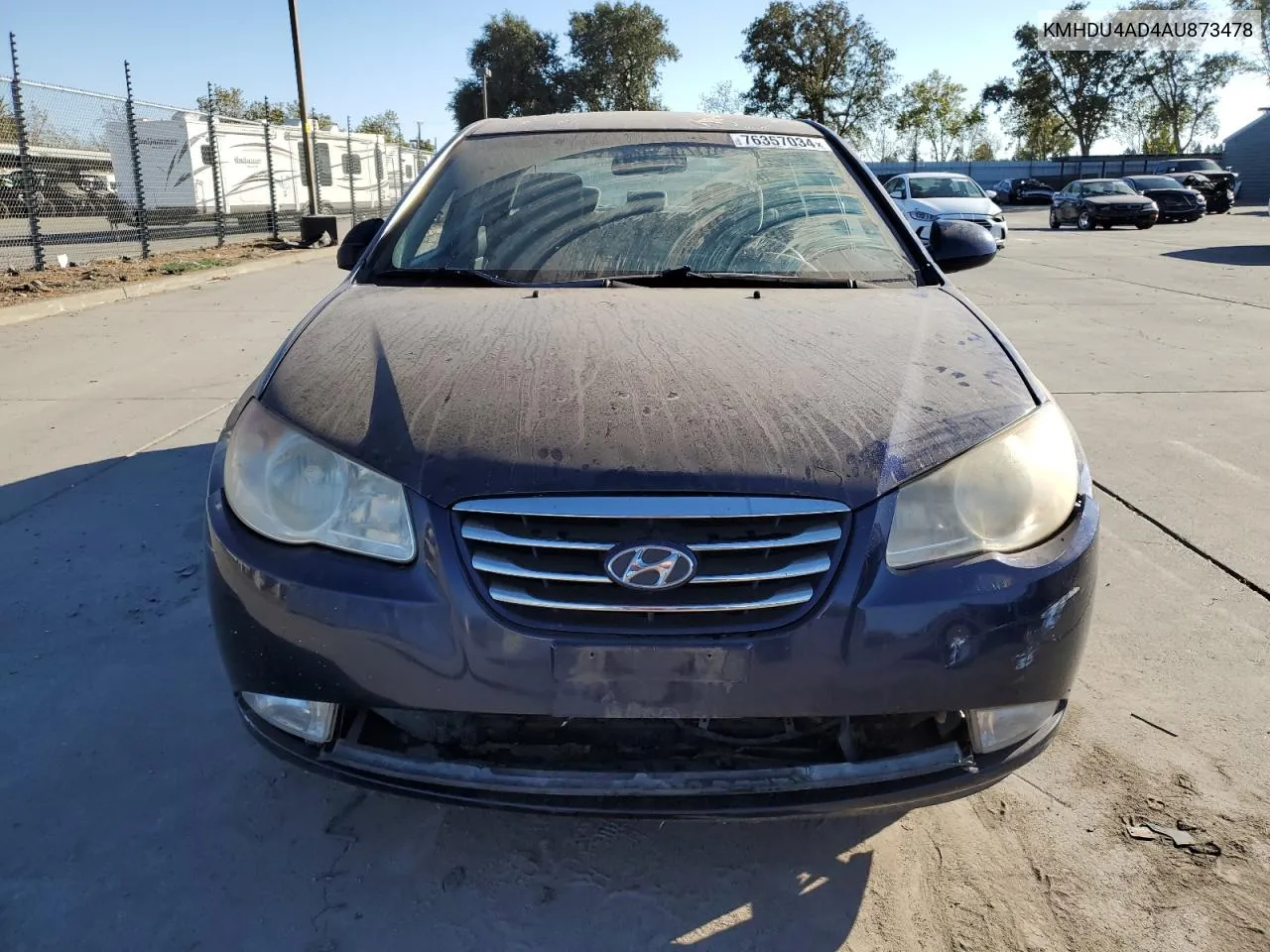 KMHDU4AD4AU873478 2010 Hyundai Elantra Blue