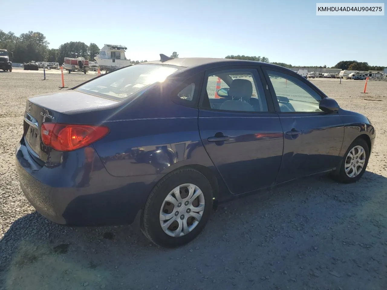 2010 Hyundai Elantra Blue VIN: KMHDU4AD4AU904275 Lot: 76409894