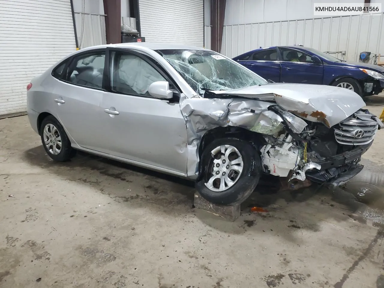 KMHDU4AD6AU841566 2010 Hyundai Elantra Blue