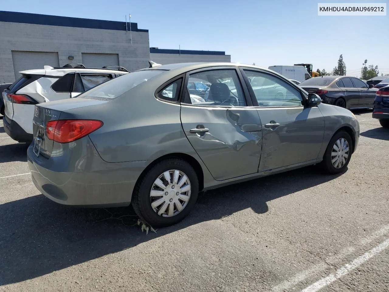 KMHDU4AD8AU969212 2010 Hyundai Elantra Blue