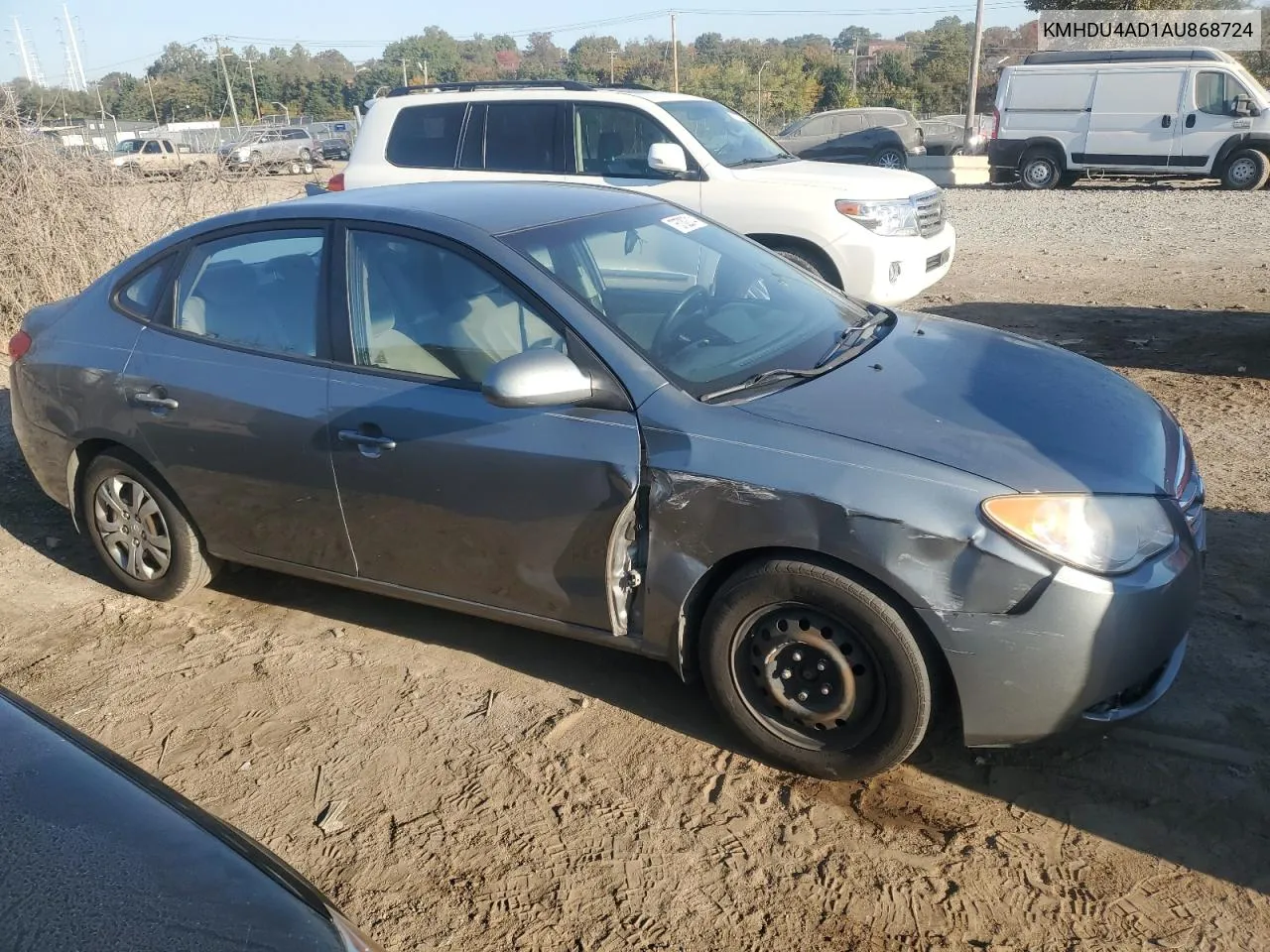 KMHDU4AD1AU868724 2010 Hyundai Elantra Blue