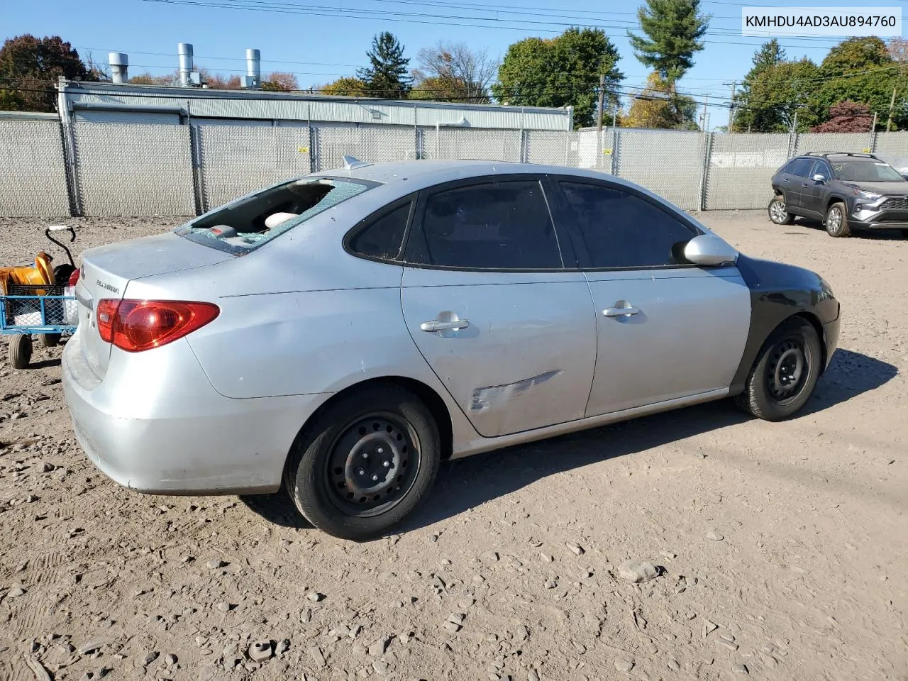 2010 Hyundai Elantra Blue VIN: KMHDU4AD3AU894760 Lot: 76962124