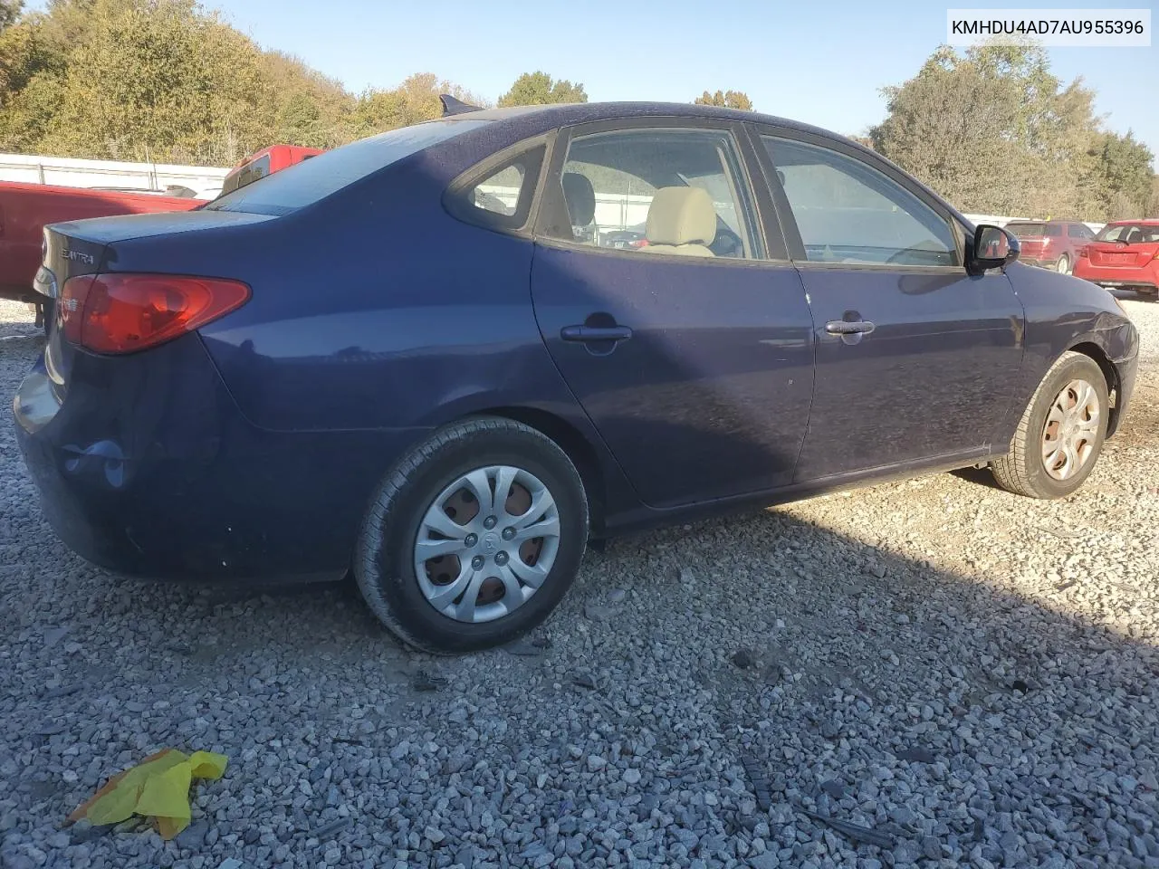 2010 Hyundai Elantra Blue VIN: KMHDU4AD7AU955396 Lot: 76964044