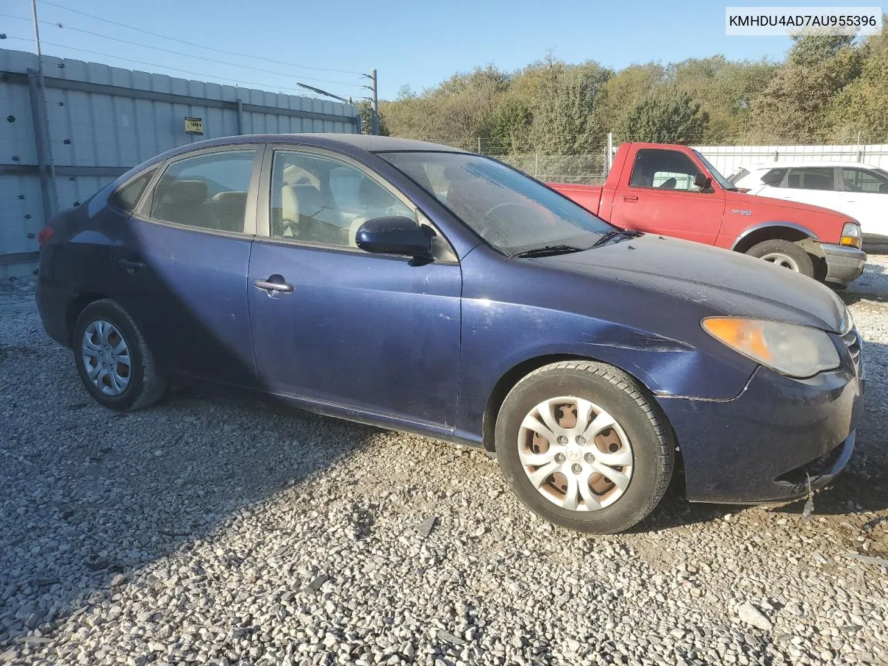 2010 Hyundai Elantra Blue VIN: KMHDU4AD7AU955396 Lot: 76964044