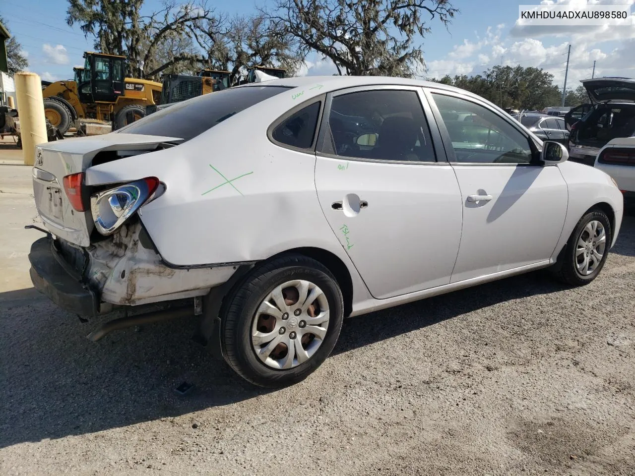 KMHDU4ADXAU898580 2010 Hyundai Elantra Blue