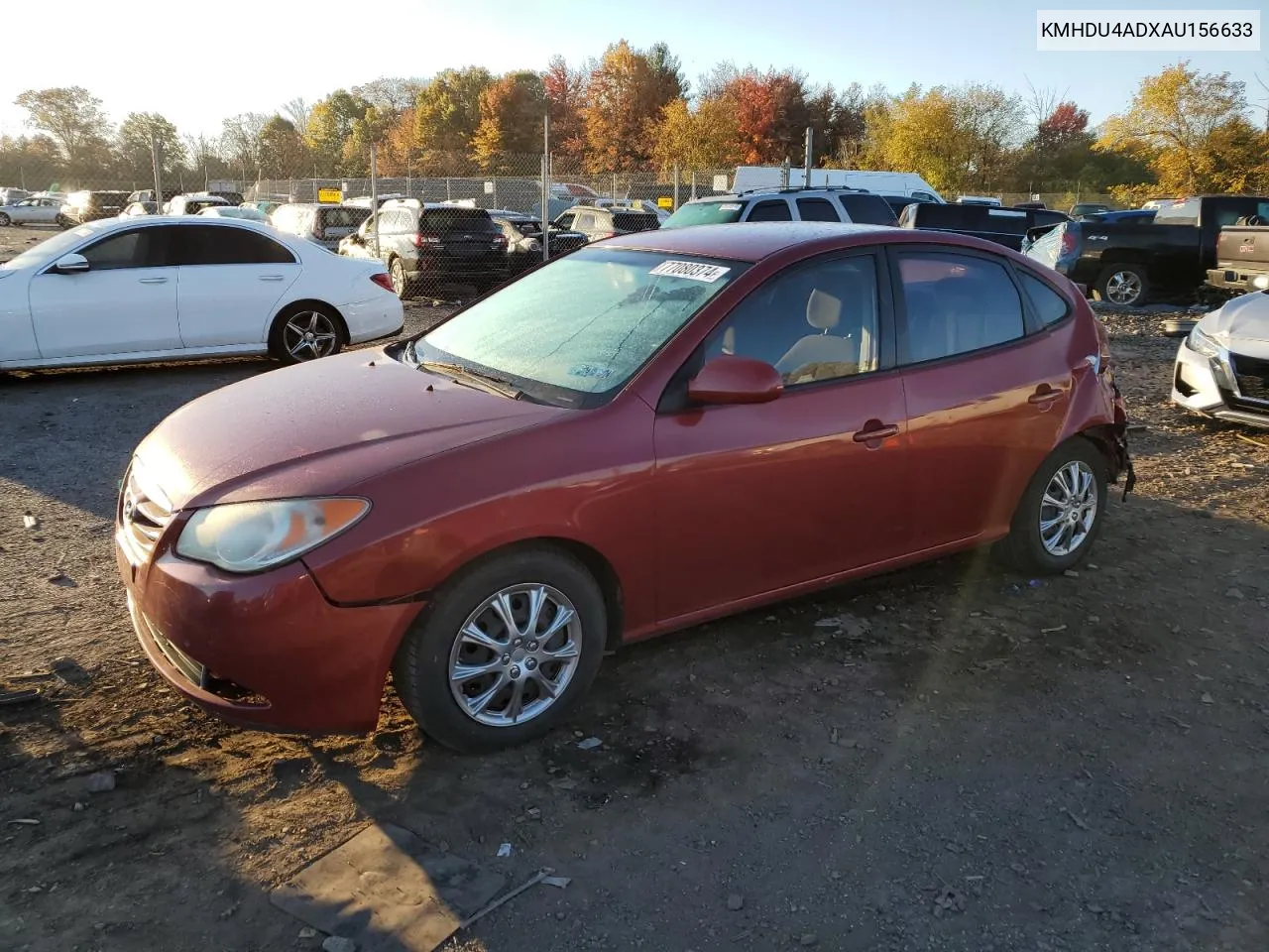 2010 Hyundai Elantra Blue VIN: KMHDU4ADXAU156633 Lot: 77080374