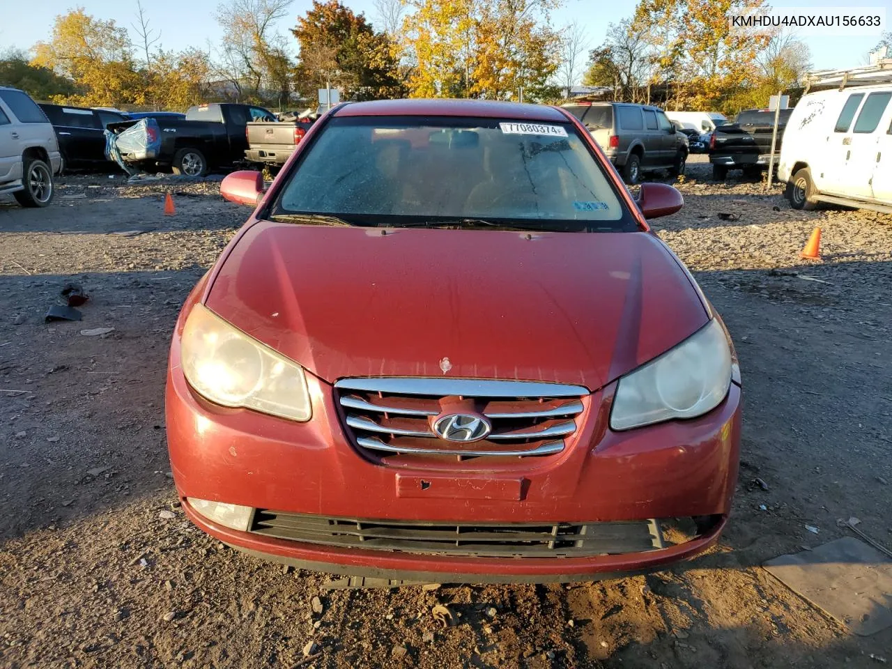 2010 Hyundai Elantra Blue VIN: KMHDU4ADXAU156633 Lot: 77080374