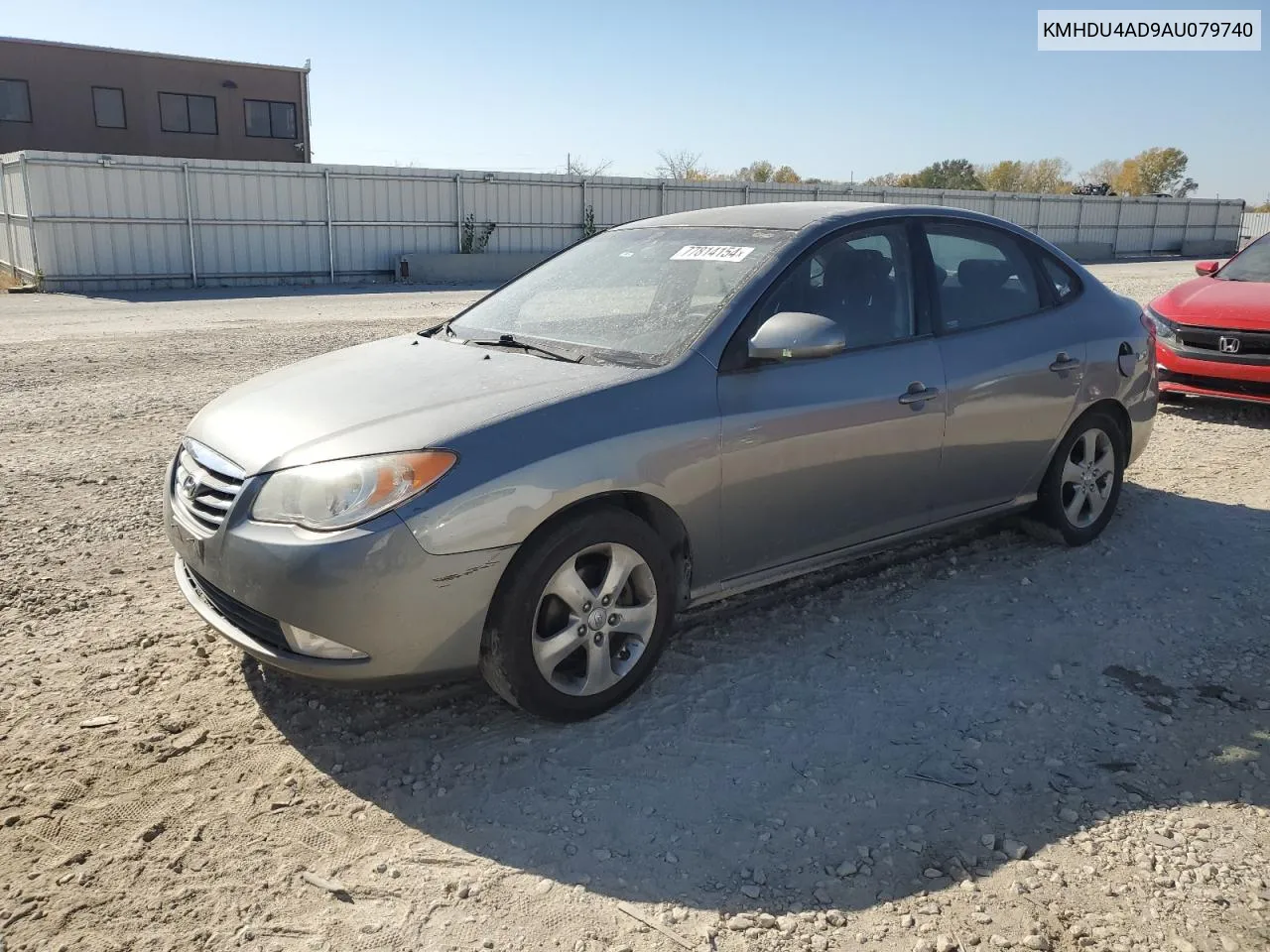 KMHDU4AD9AU079740 2010 Hyundai Elantra Blue