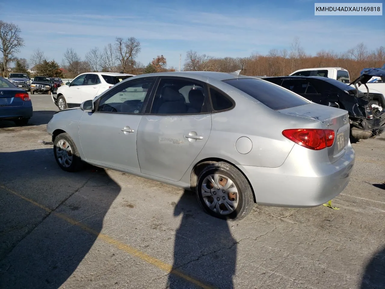 KMHDU4ADXAU169818 2010 Hyundai Elantra Blue