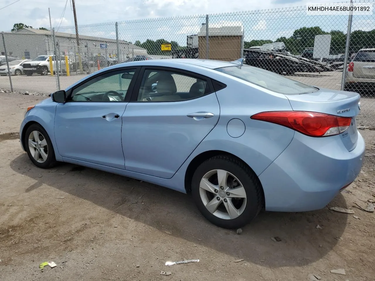 2011 Hyundai Elantra Gls VIN: KMHDH4AE6BU091892 Lot: 58703484