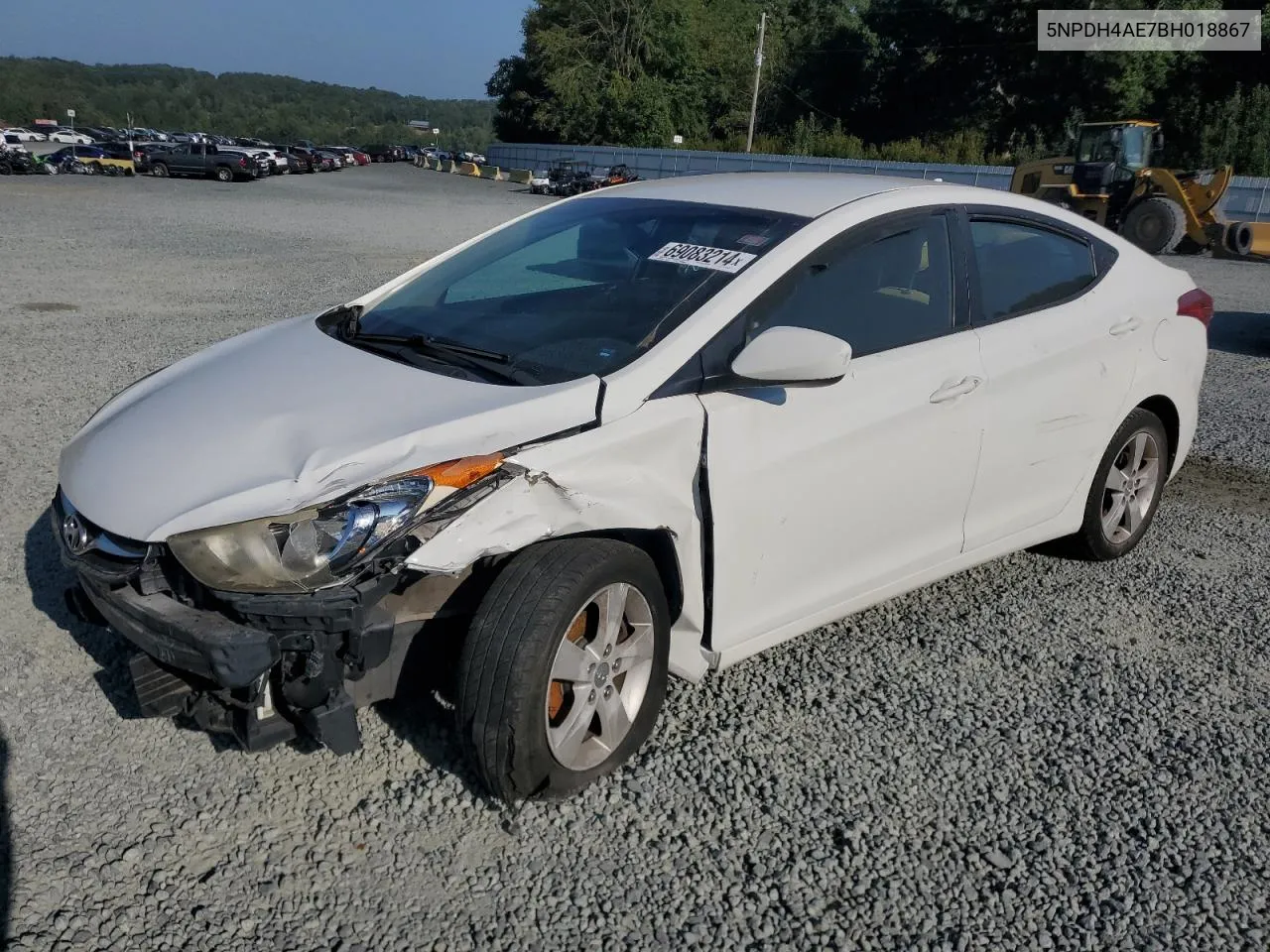 2011 Hyundai Elantra Gls VIN: 5NPDH4AE7BH018867 Lot: 69083214