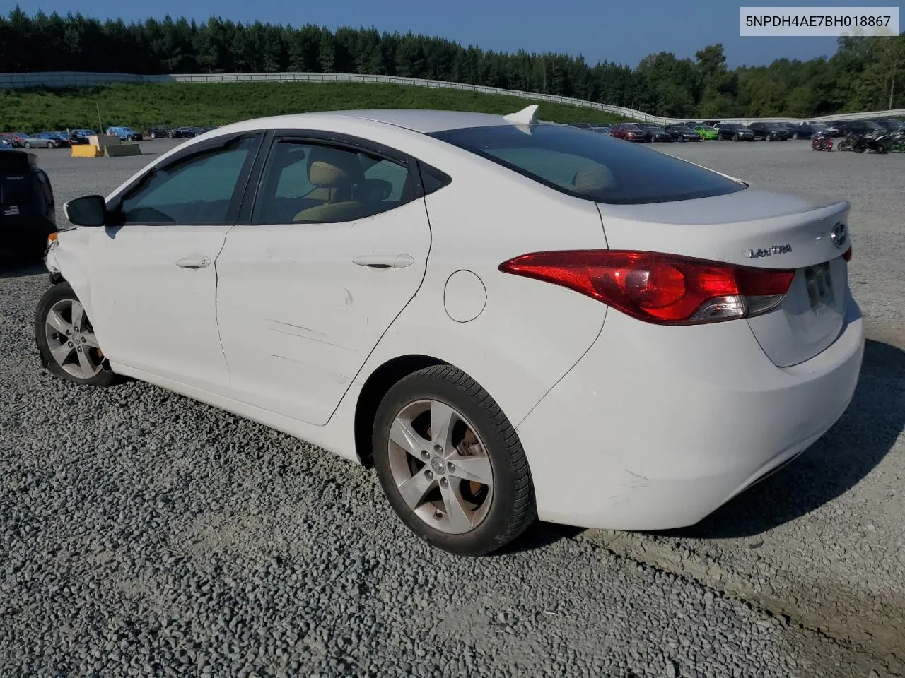 2011 Hyundai Elantra Gls VIN: 5NPDH4AE7BH018867 Lot: 69083214