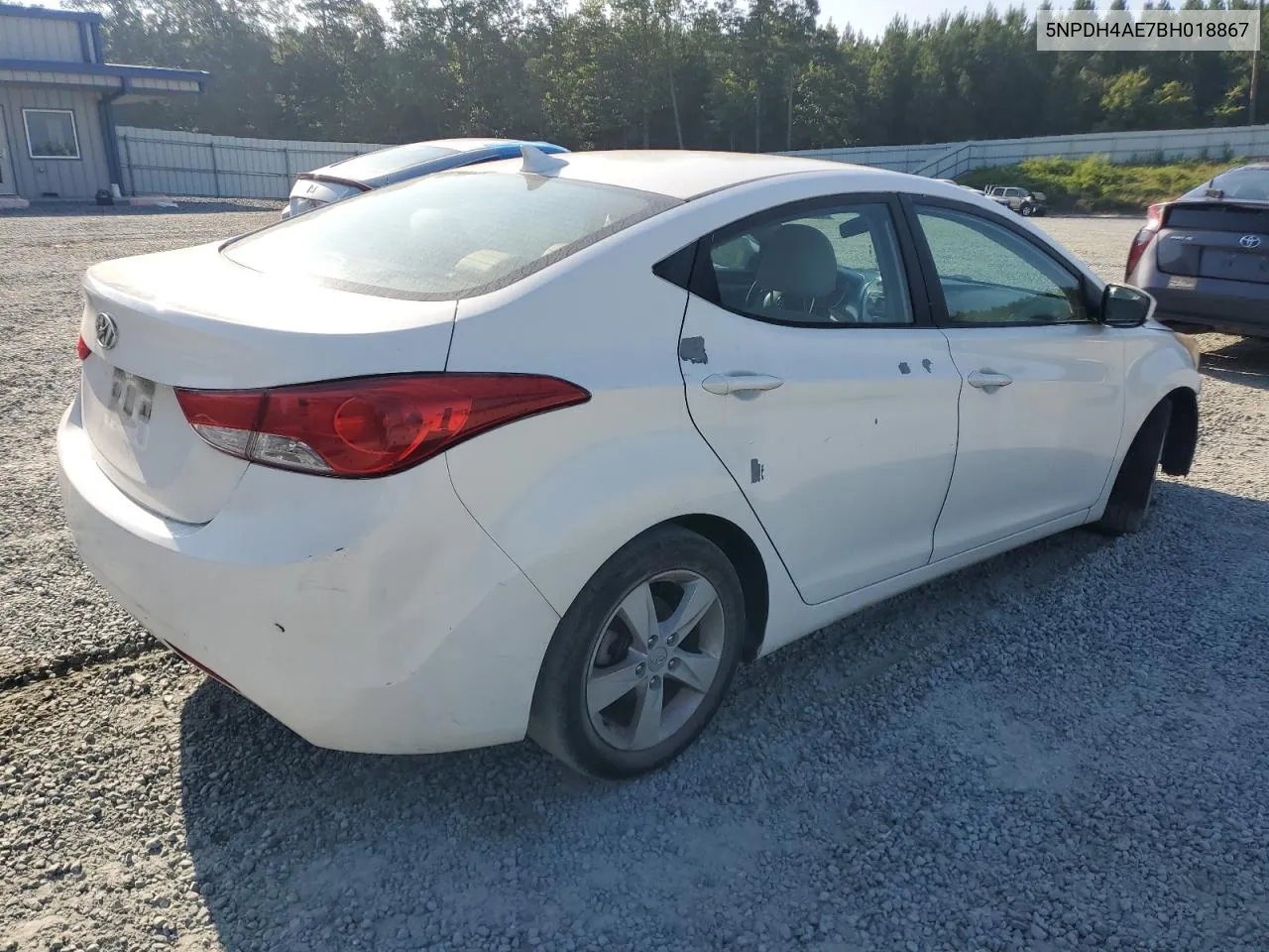 2011 Hyundai Elantra Gls VIN: 5NPDH4AE7BH018867 Lot: 69083214