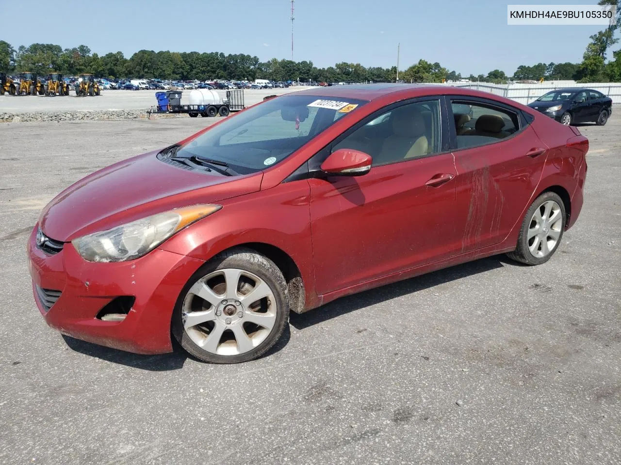 2011 Hyundai Elantra Gls VIN: KMHDH4AE9BU105350 Lot: 70231734