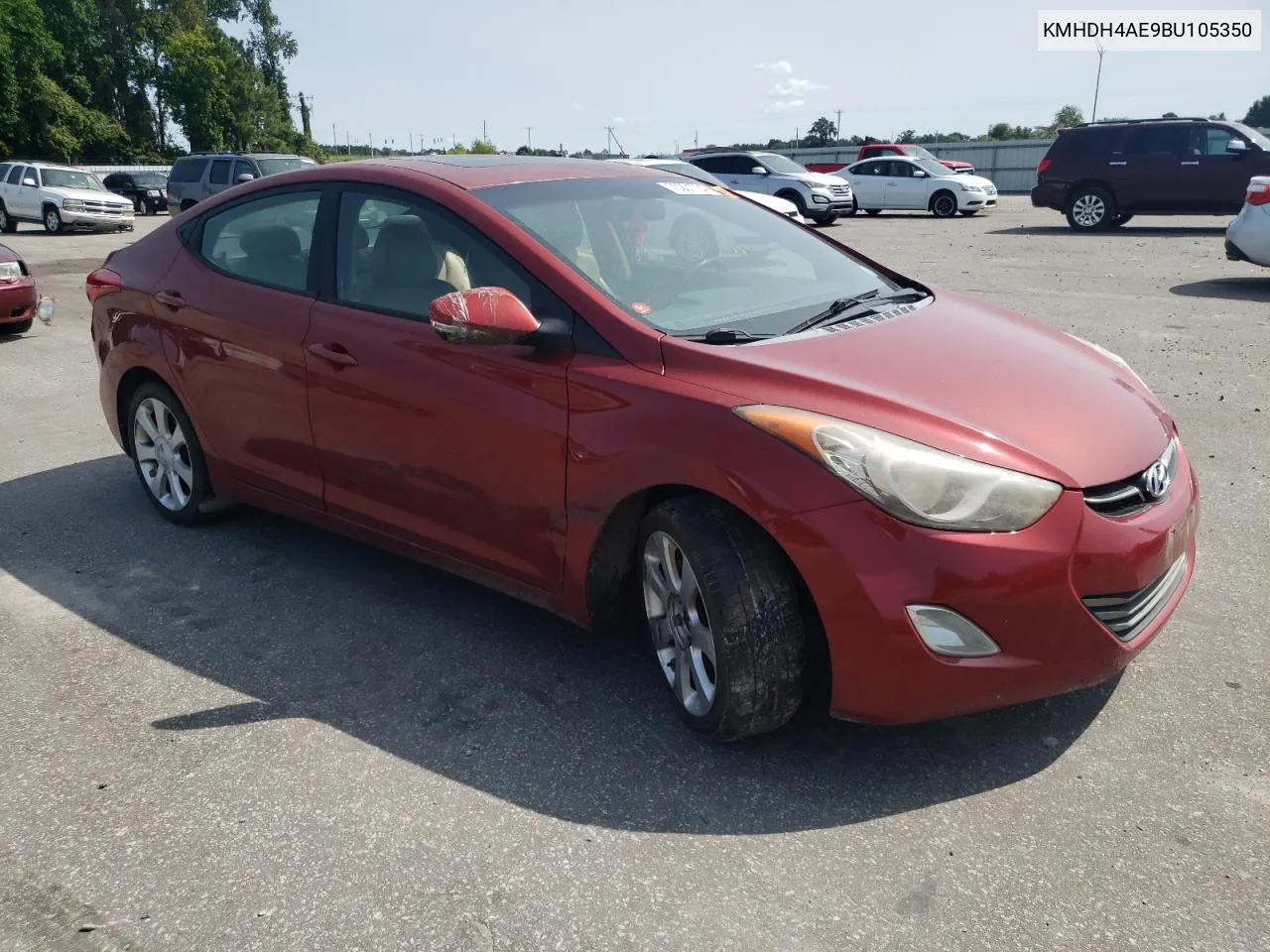 2011 Hyundai Elantra Gls VIN: KMHDH4AE9BU105350 Lot: 70231734