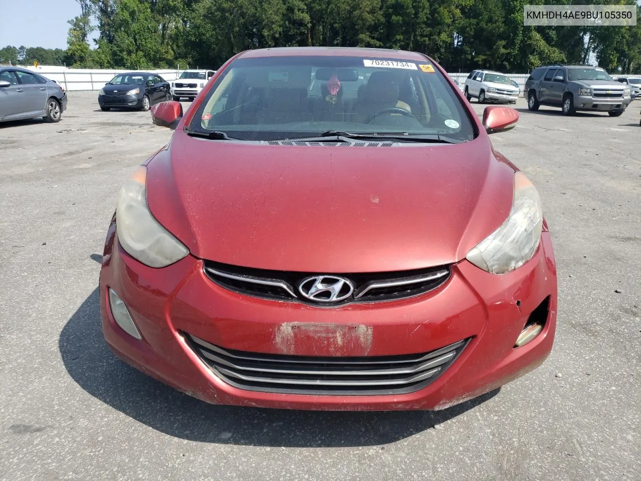 2011 Hyundai Elantra Gls VIN: KMHDH4AE9BU105350 Lot: 70231734