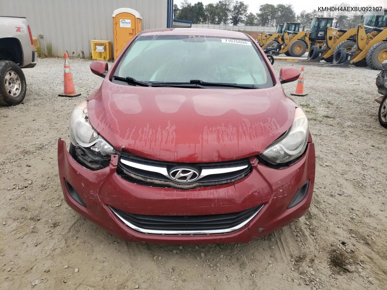 2011 Hyundai Elantra Gls VIN: KMHDH4AEXBU092107 Lot: 71076604