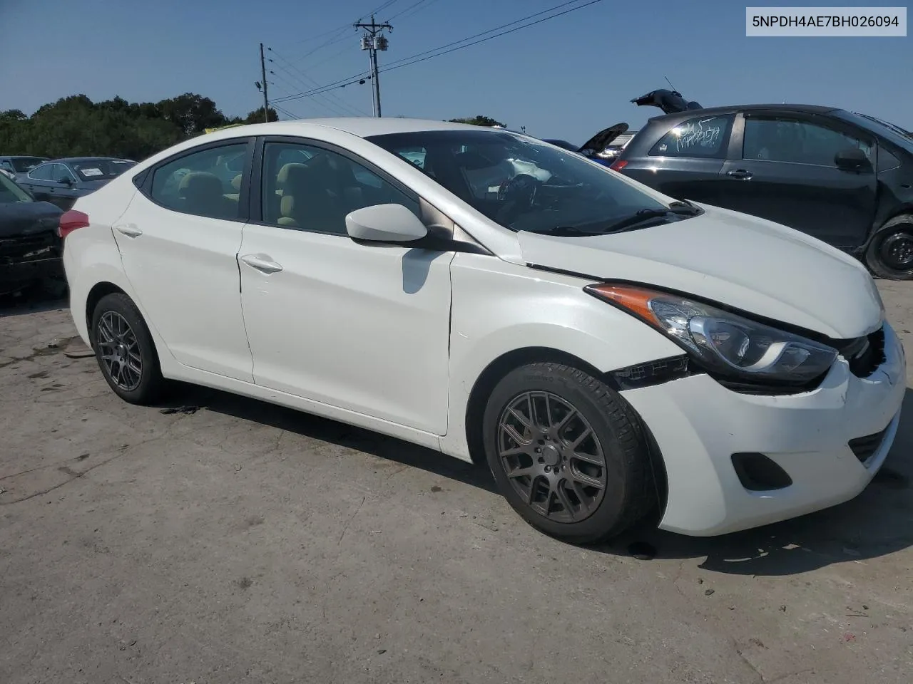 2011 Hyundai Elantra Gls VIN: 5NPDH4AE7BH026094 Lot: 71258804