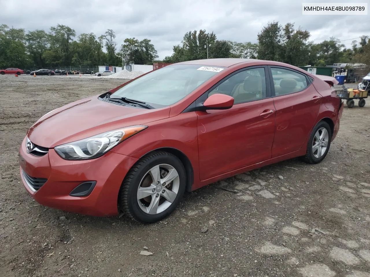 2011 Hyundai Elantra Gls VIN: KMHDH4AE4BU098789 Lot: 72647194