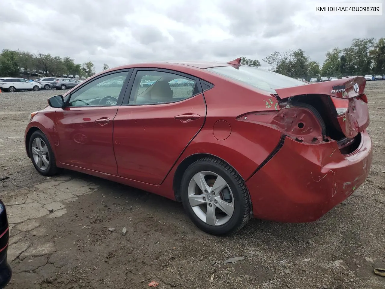 KMHDH4AE4BU098789 2011 Hyundai Elantra Gls