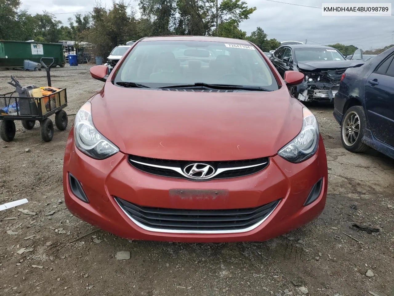 KMHDH4AE4BU098789 2011 Hyundai Elantra Gls