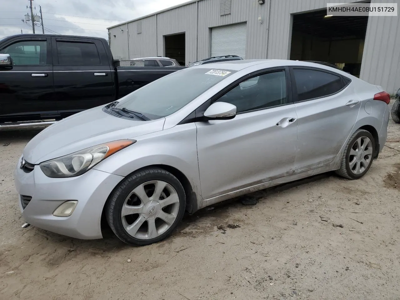 2011 Hyundai Elantra Gls VIN: KMHDH4AE0BU151729 Lot: 72813754