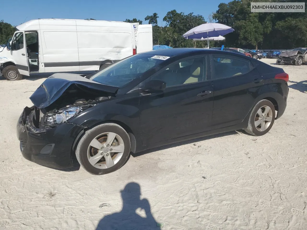 KMHDH4AEXBU092303 2011 Hyundai Elantra Gls