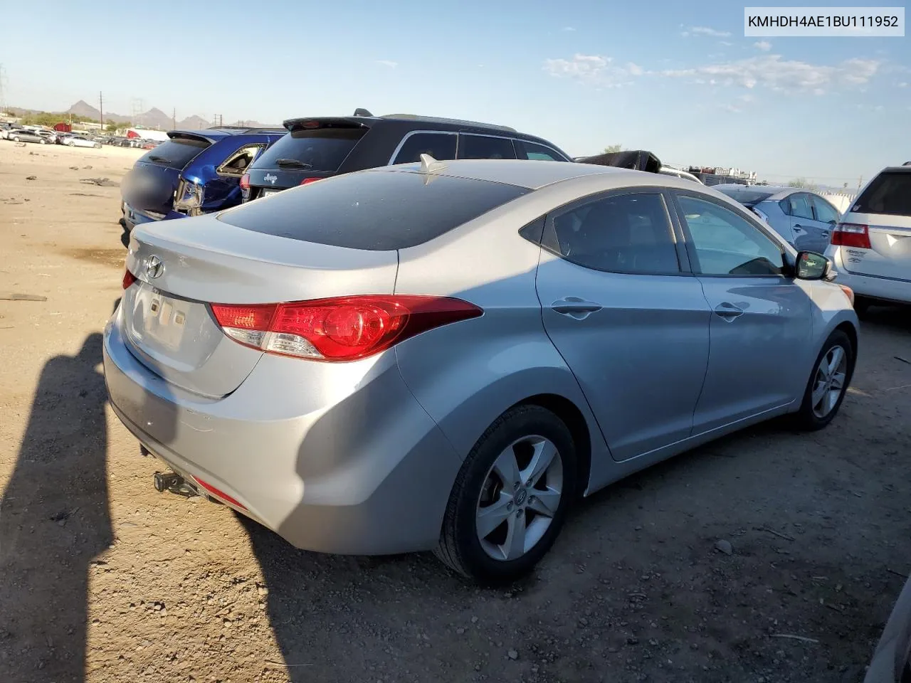 2011 Hyundai Elantra Gls VIN: KMHDH4AE1BU111952 Lot: 73089364