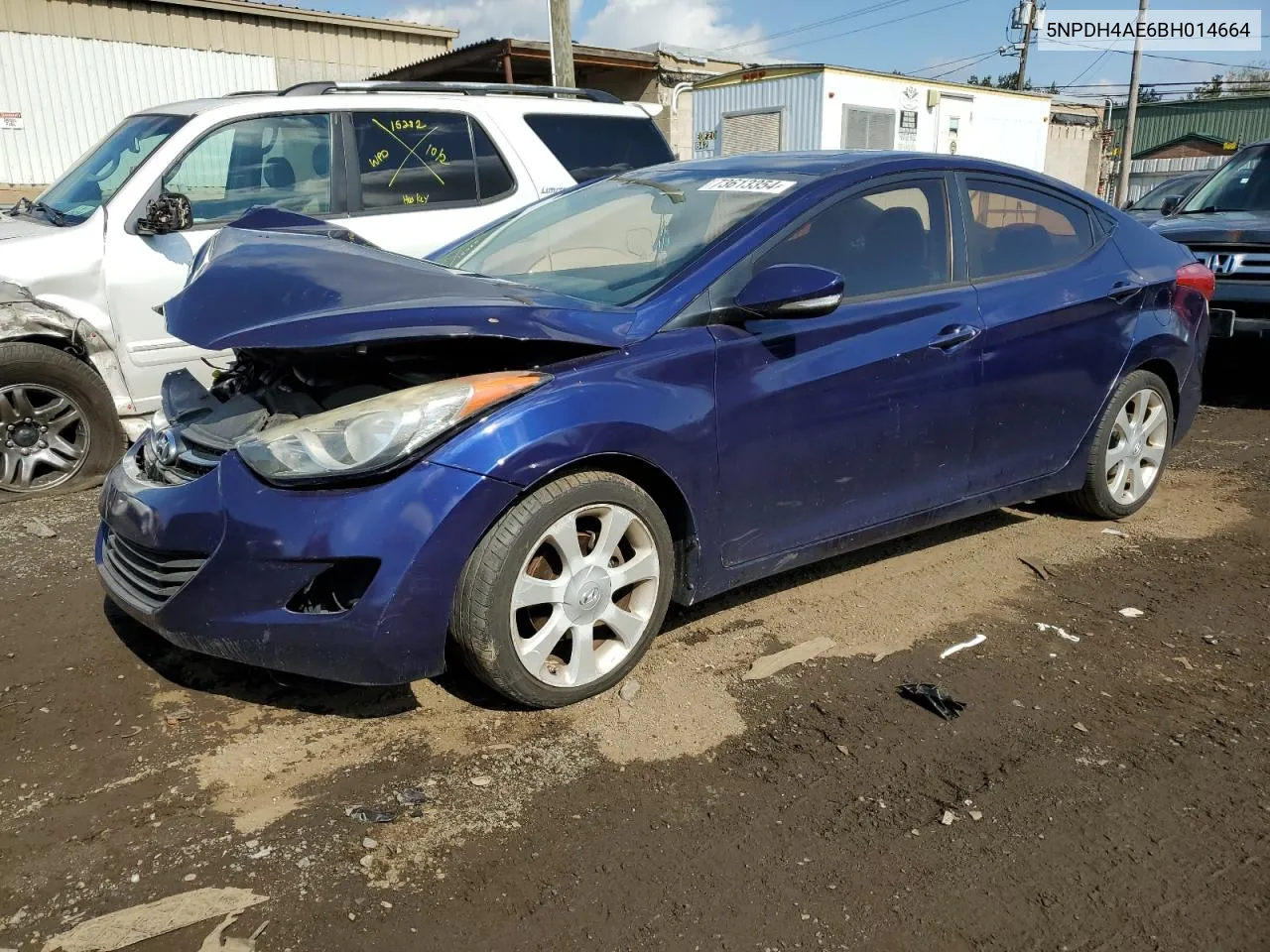 2011 Hyundai Elantra Gls VIN: 5NPDH4AE6BH014664 Lot: 73613354