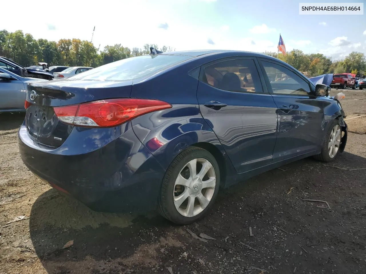 2011 Hyundai Elantra Gls VIN: 5NPDH4AE6BH014664 Lot: 73613354