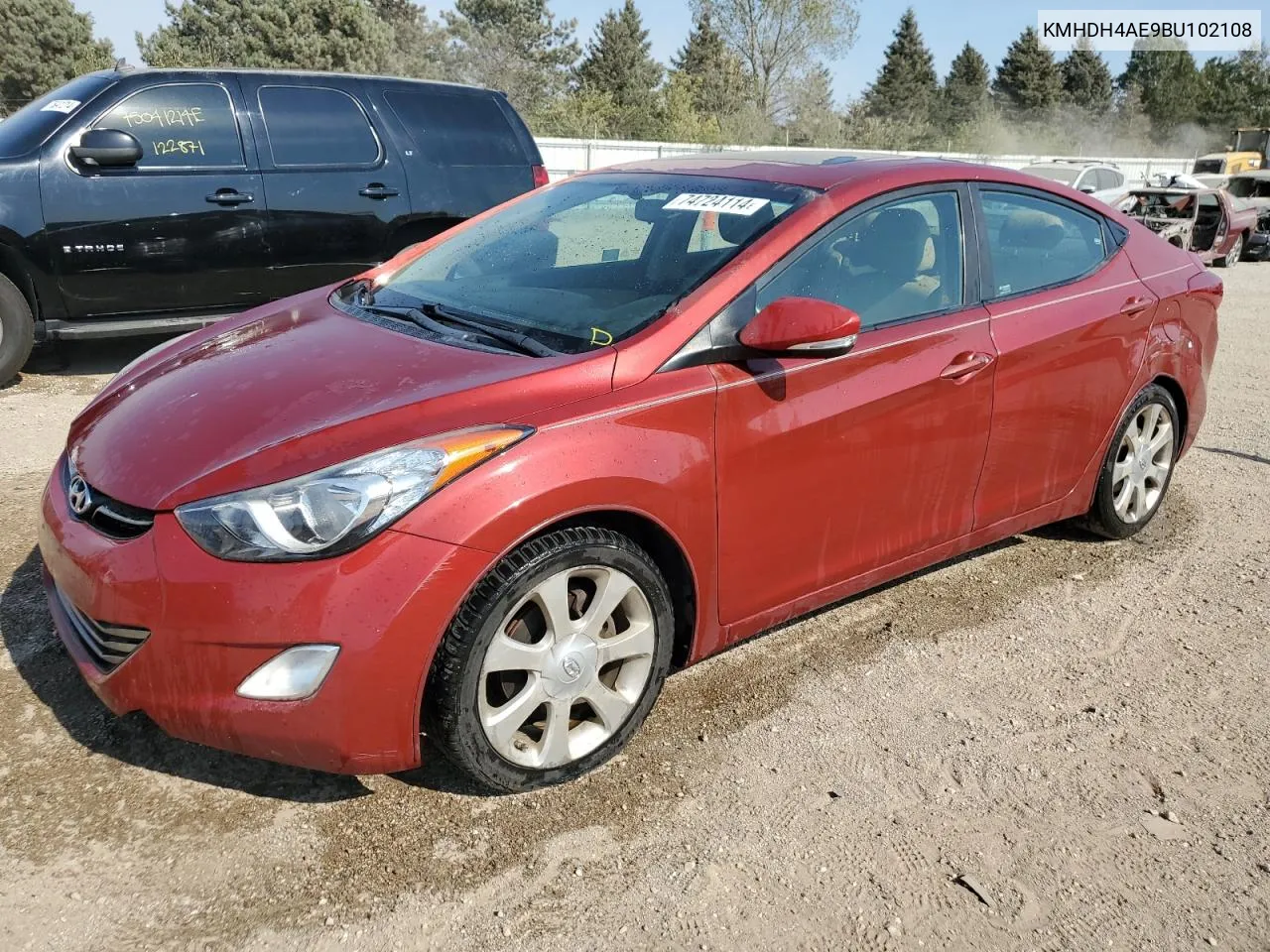 2011 Hyundai Elantra Gls VIN: KMHDH4AE9BU102108 Lot: 74724114