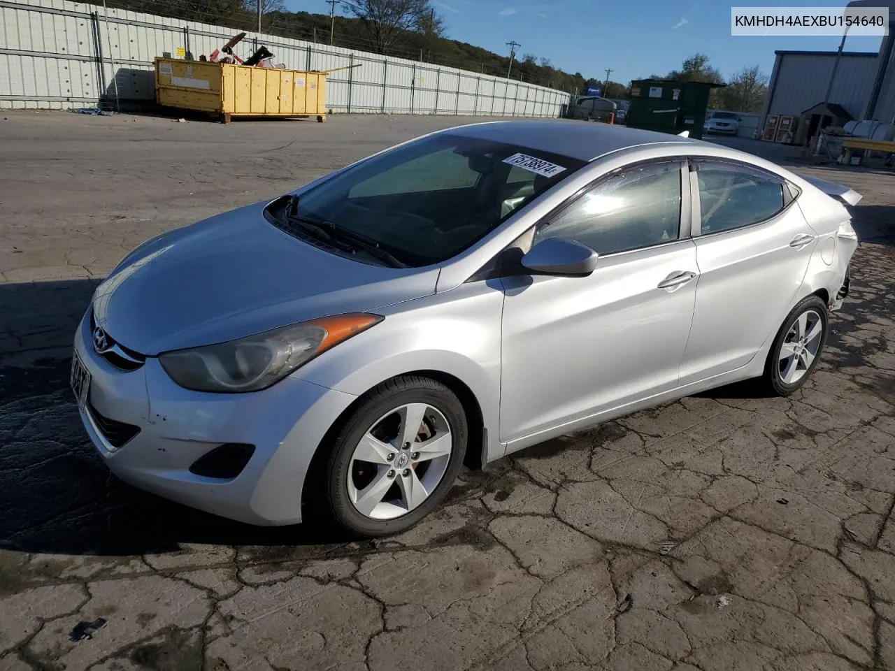 2011 Hyundai Elantra Gls VIN: KMHDH4AEXBU154640 Lot: 75738974