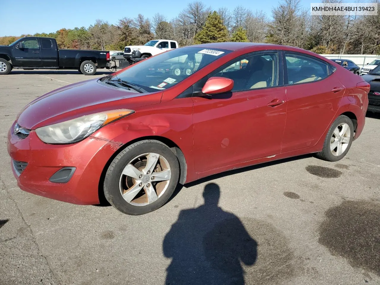 2011 Hyundai Elantra Gls VIN: KMHDH4AE4BU139423 Lot: 77026804