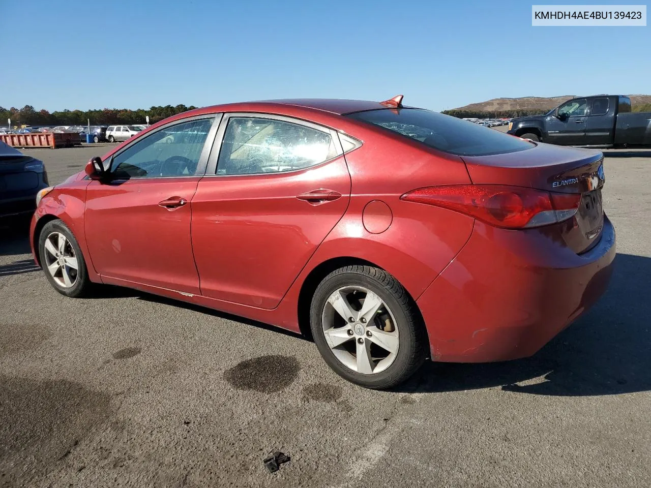 2011 Hyundai Elantra Gls VIN: KMHDH4AE4BU139423 Lot: 77026804