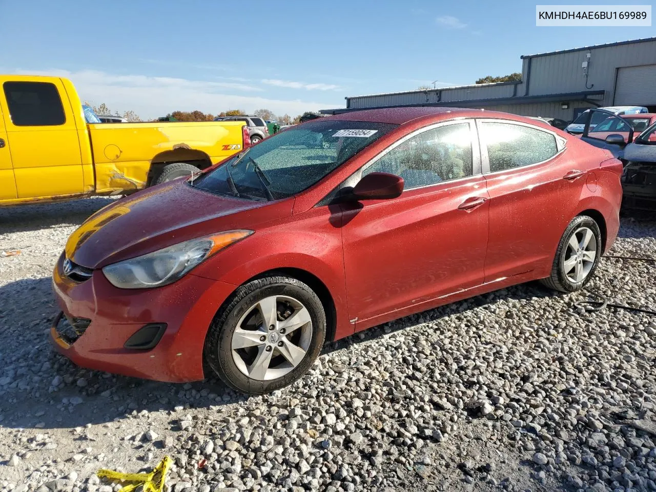 2011 Hyundai Elantra Gls VIN: KMHDH4AE6BU169989 Lot: 77159054