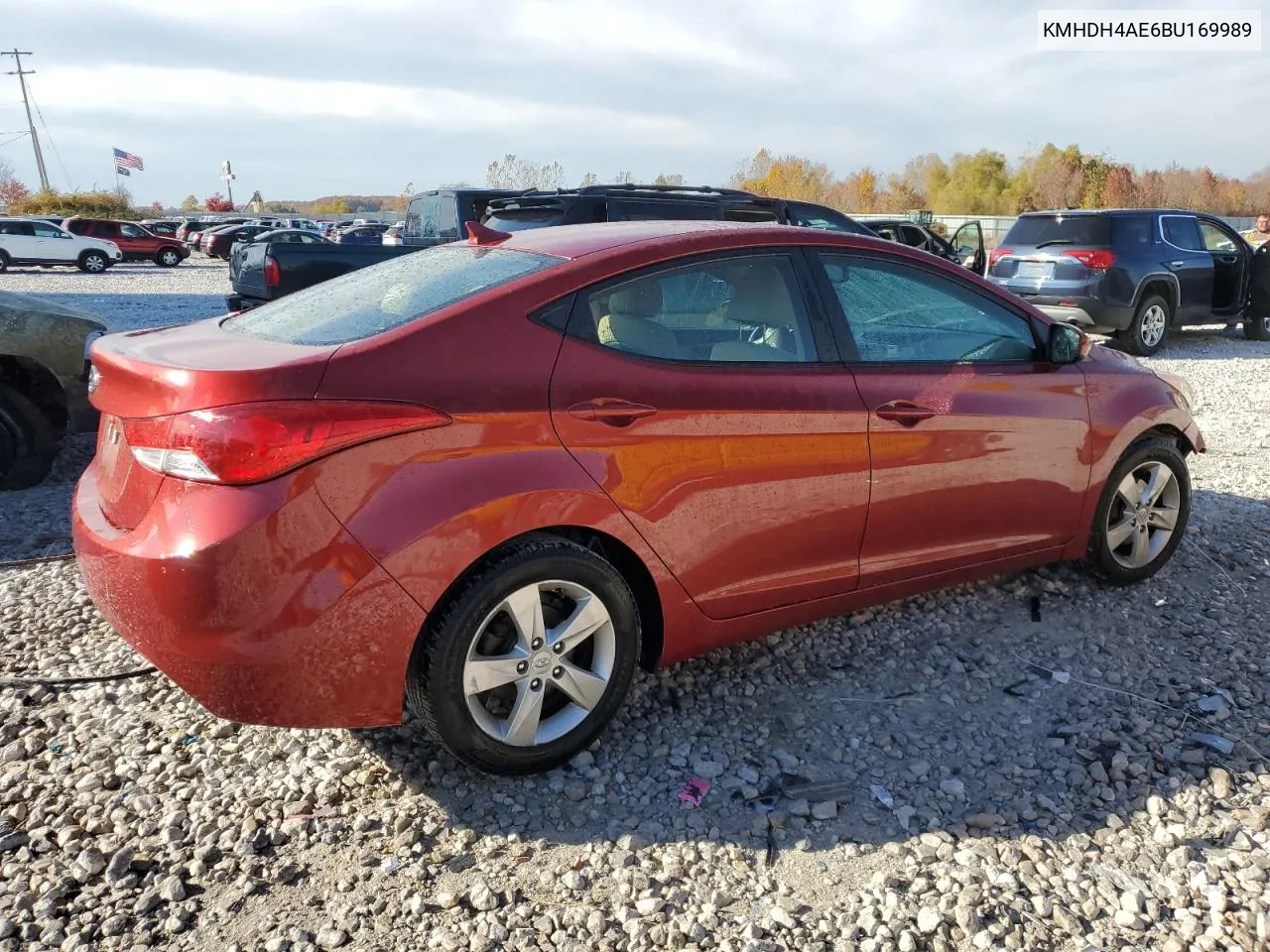 2011 Hyundai Elantra Gls VIN: KMHDH4AE6BU169989 Lot: 77159054