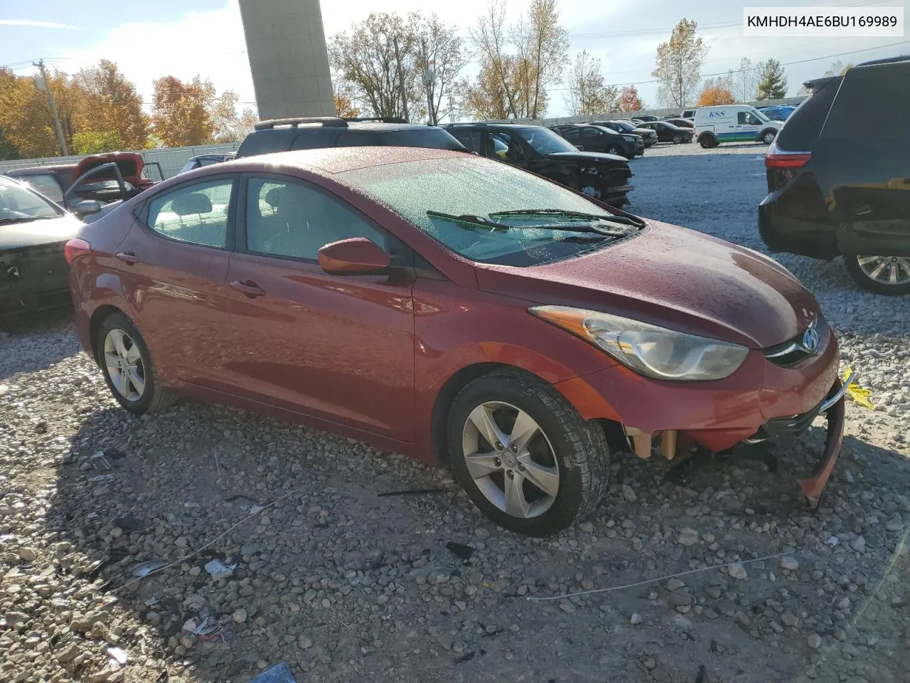 2011 Hyundai Elantra Gls VIN: KMHDH4AE6BU169989 Lot: 77159054