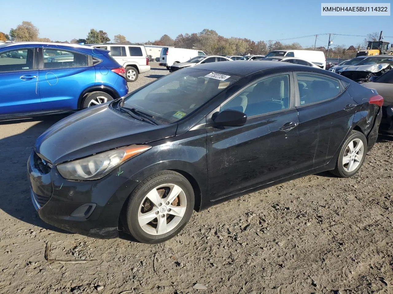 2011 Hyundai Elantra Gls VIN: KMHDH4AE5BU114322 Lot: 77322784