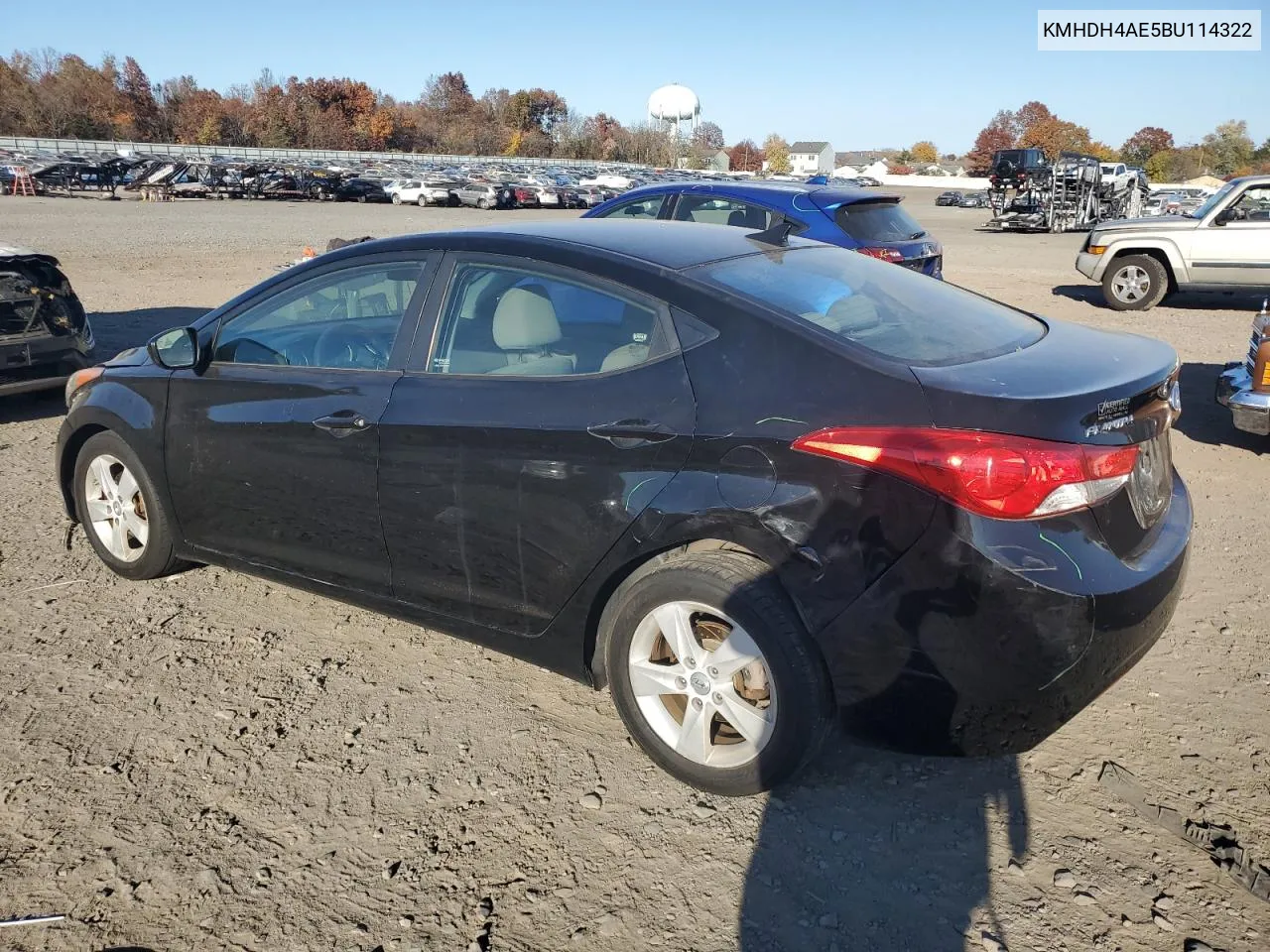 2011 Hyundai Elantra Gls VIN: KMHDH4AE5BU114322 Lot: 77322784